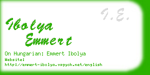 ibolya emmert business card